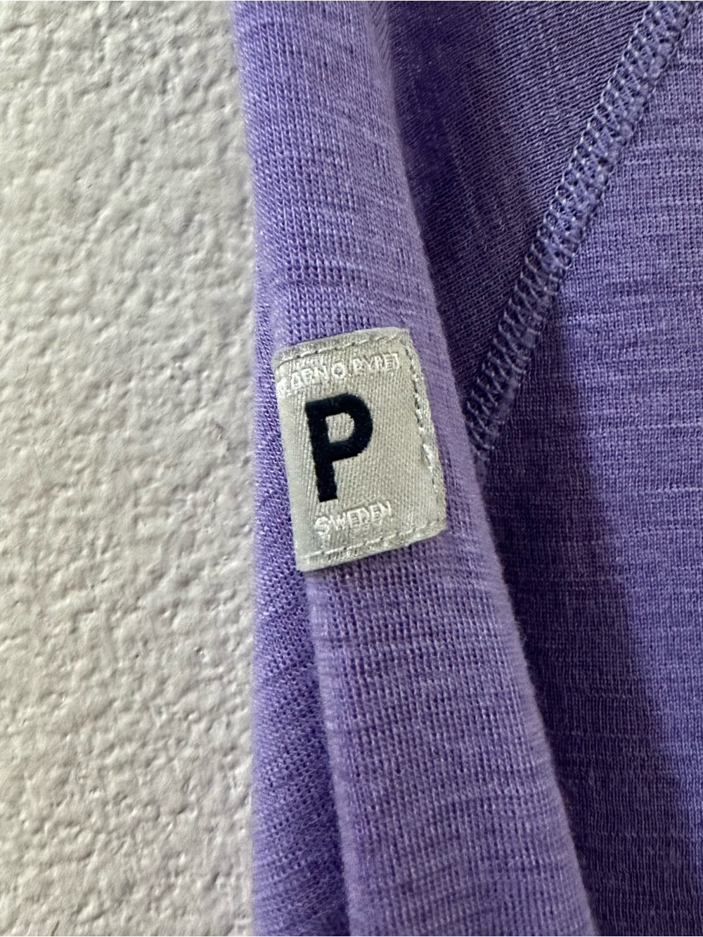 Polarn O. Pyret Purple Unisex Merino Wool Base Layer Shirt Size 6-8Y - Picture 6 of 8